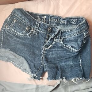 L.A. Idol Distressed Blue Jean Shorts